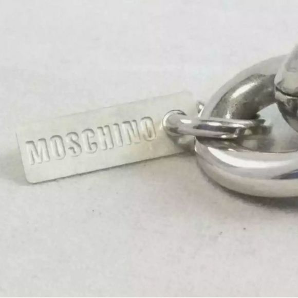 🎀Clearance🎀 VINTAGE MOSCHINO Signed silver charm bracelet 8.7" - Picture 8 of 12